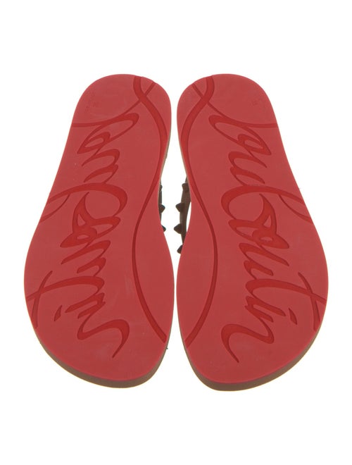 Christian Louboutin Spike Accents Rubber Flip Flops