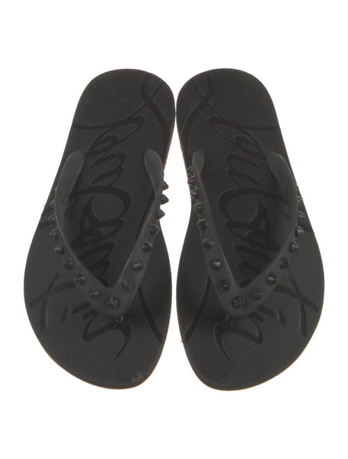 Christian Louboutin Spike Accents Rubber Flip Flops