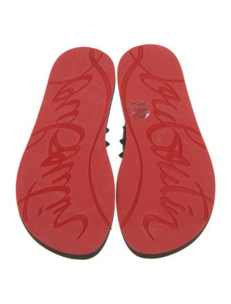 Christian Louboutin Spike Accents Rubber Flip Flops