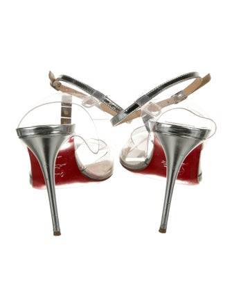 Christian Louboutin Spike Accents PVC T-Strap Sandals