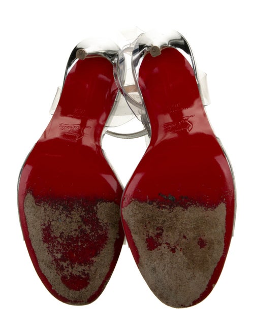 Christian Louboutin Spike Accents PVC T-Strap Sandals