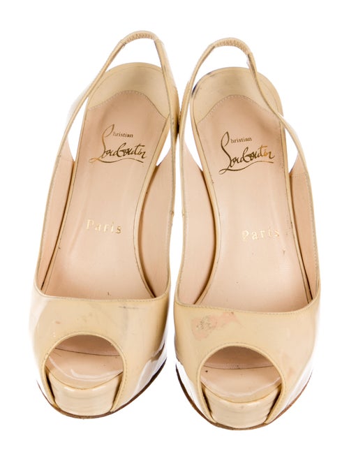 Christian Louboutin Patent Leather Slingback Sandals