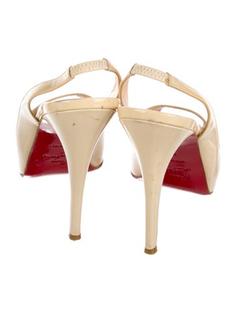 Christian Louboutin Patent Leather Slingback Sandals