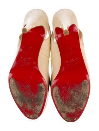 Christian Louboutin Patent Leather Slingback Sandals