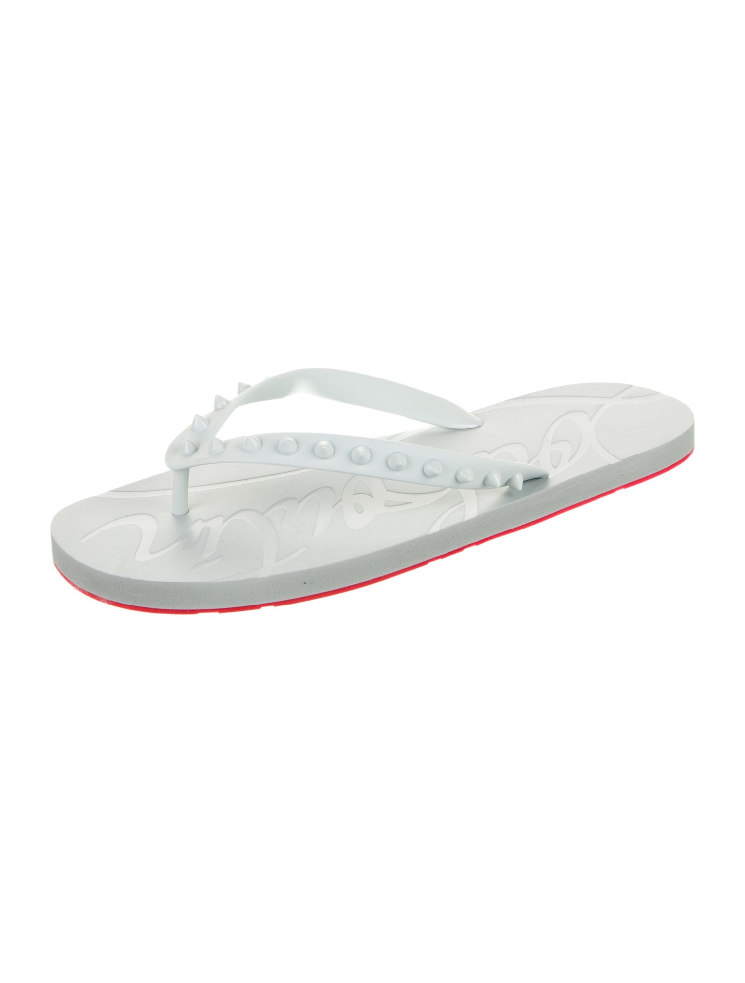 Christian Louboutin Rubber Printed Flip Flops