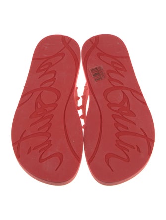 Christian Louboutin Spike Accents Rubber Flip Flops