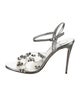 Christian Louboutin PVC Crystal Embellishments Slingback Sandals