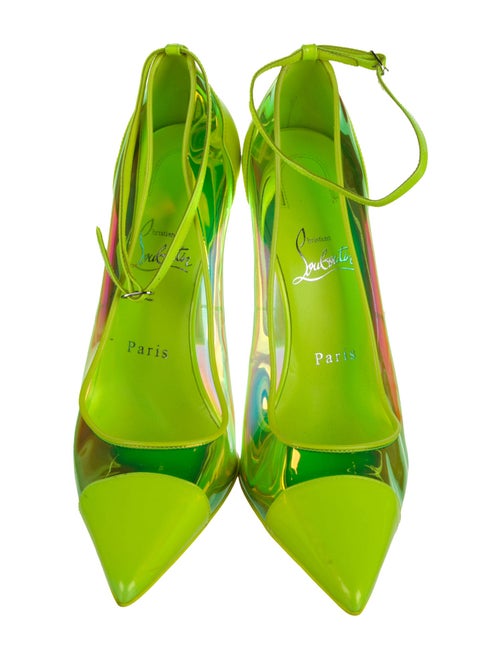 Christian Louboutin Spike Accents PVC Slingback Pumps