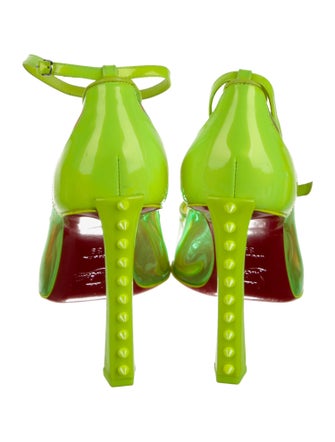 Christian Louboutin Spike Accents PVC Slingback Pumps