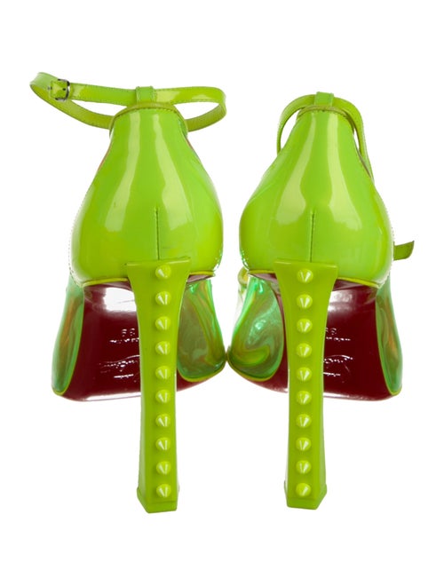 Christian Louboutin Spike Accents PVC Slingback Pumps