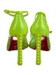 Christian Louboutin Spike Accents PVC Slingback Pumps