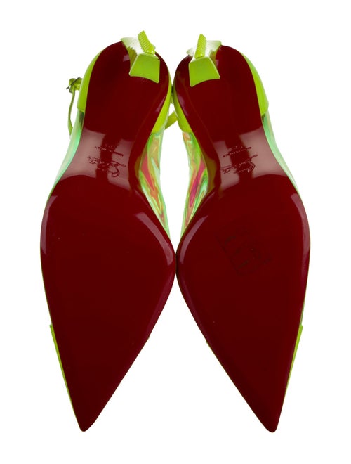 Christian Louboutin Spike Accents PVC Slingback Pumps