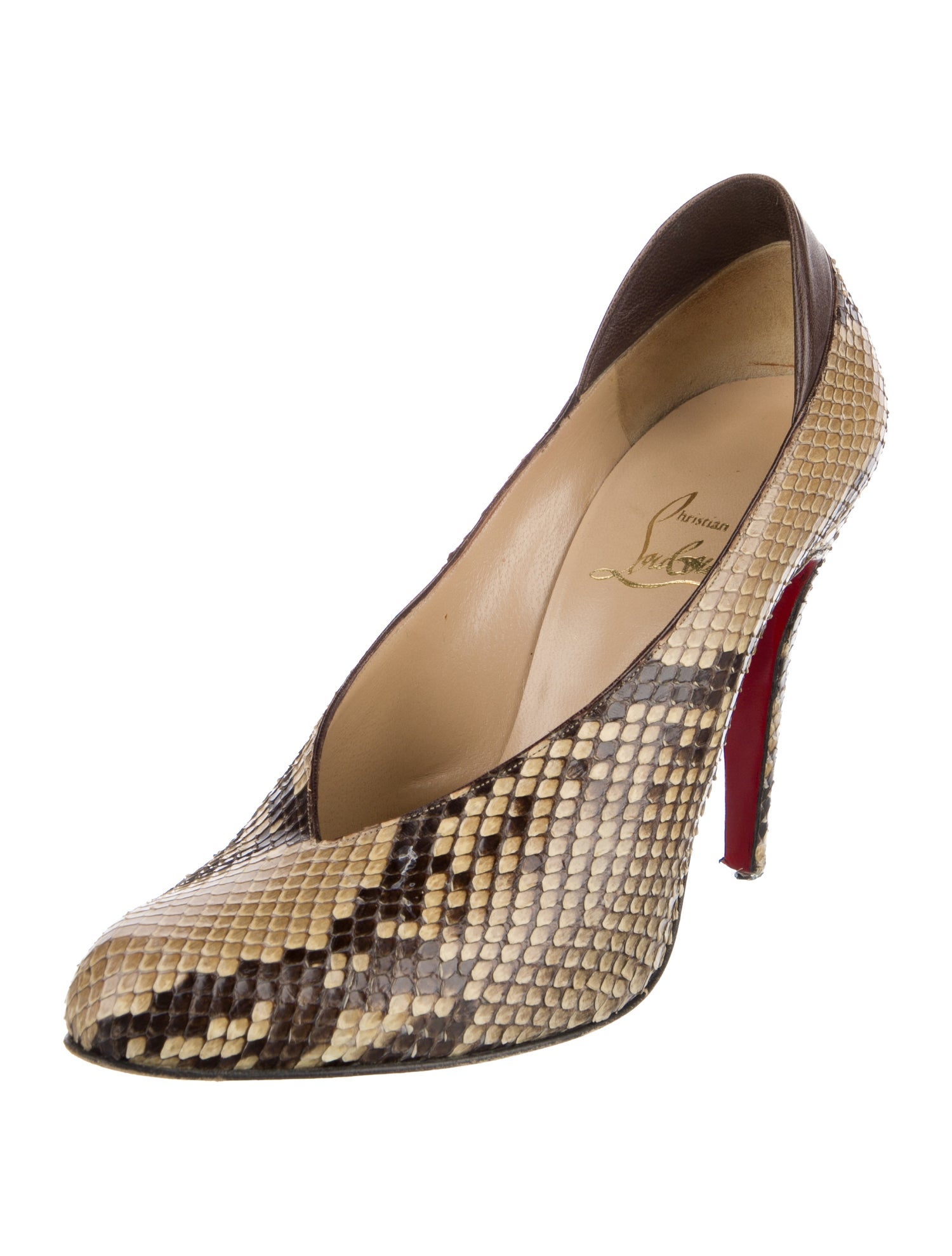 Christian Louboutin Snakeskin Animal Print Pumps