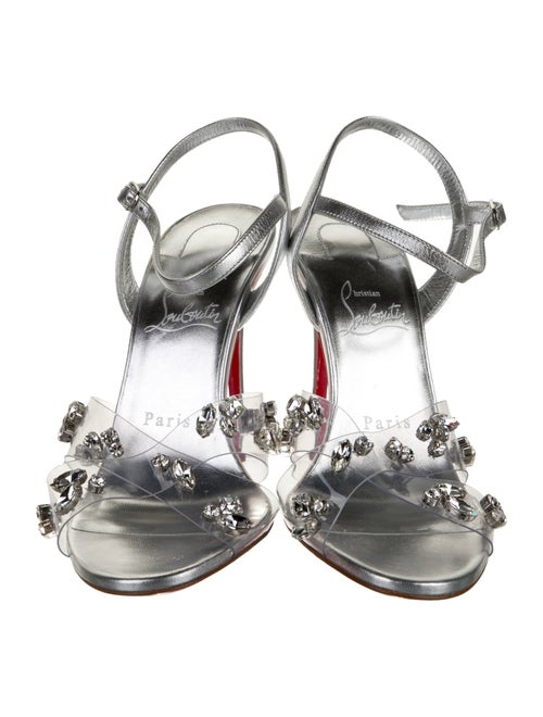 Christian Louboutin PVC Crystal Embellishments Sandals