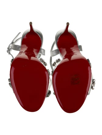 Christian Louboutin PVC Crystal Embellishments Sandals