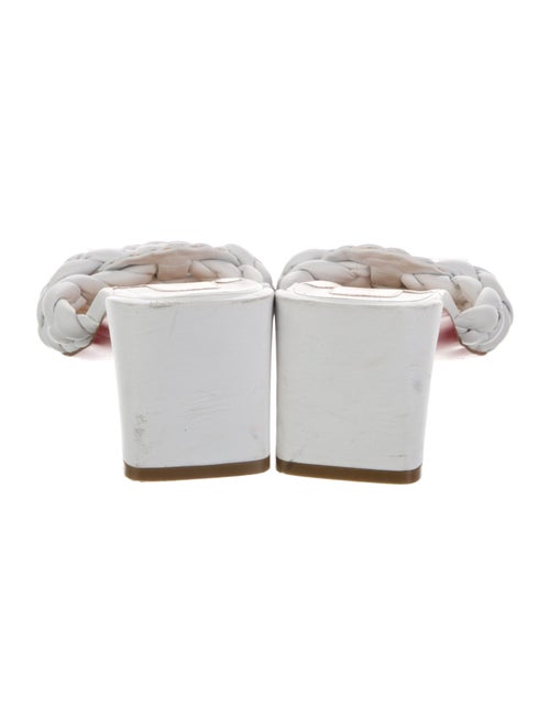 Christian Louboutin Leather Braided Accents Slides