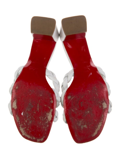 Christian Louboutin Leather Braided Accents Slides