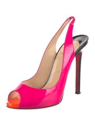 Christian Louboutin Patent Leather Slingback Pumps