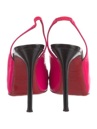 Christian Louboutin Patent Leather Slingback Pumps
