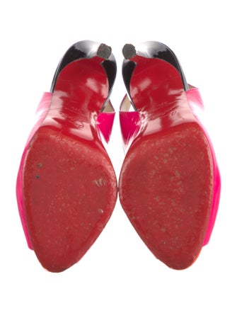 Christian Louboutin Patent Leather Slingback Pumps