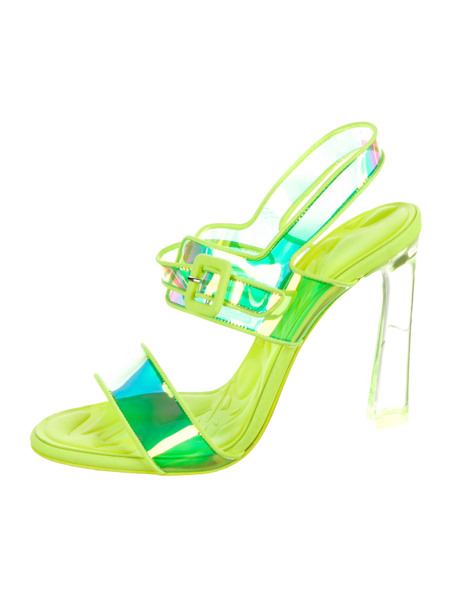 Christian Louboutin PVC Printed Slingback Sandals
