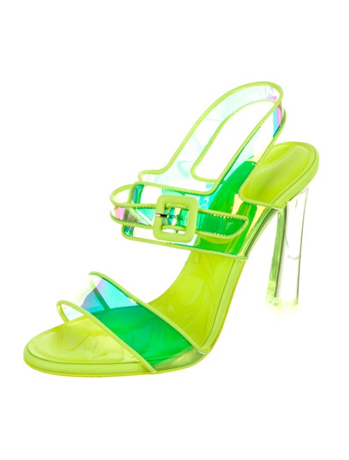 Christian Louboutin PVC Printed Slingback Sandals