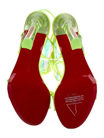 Christian Louboutin PVC Printed Slingback Sandals