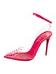 Christian Louboutin Spike Accents PVC Slingback Pumps