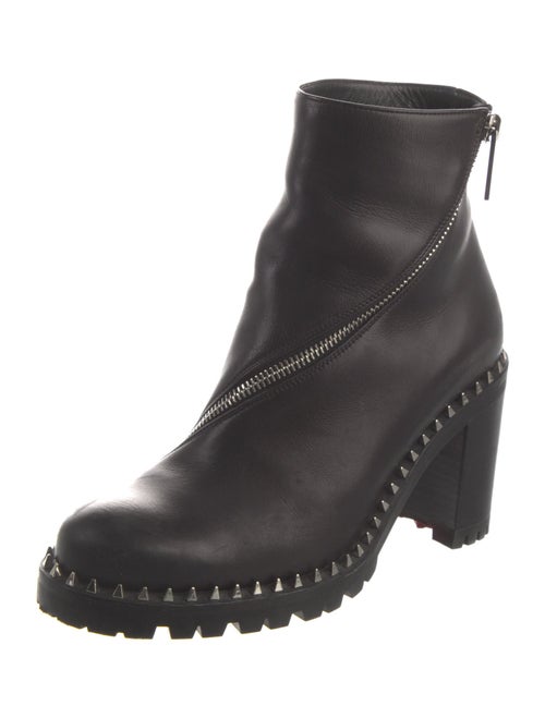 Christian Louboutin Spike Accents Leather Boots