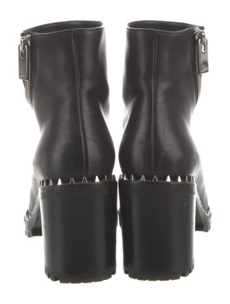 Christian Louboutin Spike Accents Leather Boots
