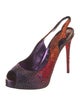 Christian Louboutin Crystal Printed Slingback Sandals