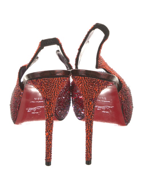 Christian Louboutin Crystal Printed Slingback Sandals