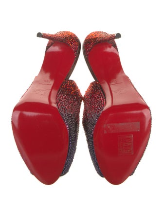 Christian Louboutin Crystal Printed Slingback Sandals