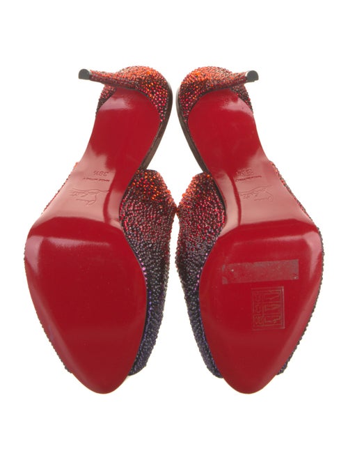 Christian Louboutin Crystal Printed Slingback Sandals