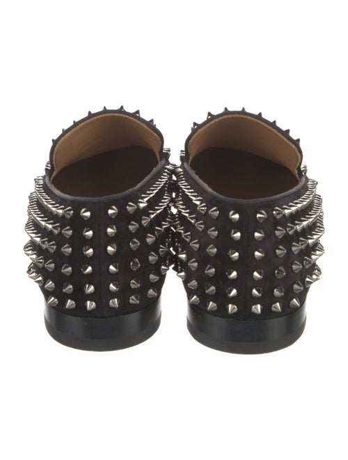 Christian Louboutin Spike Accents Suede Loafers