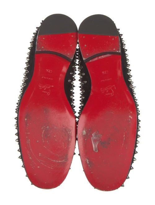 Christian Louboutin Spike Accents Suede Loafers