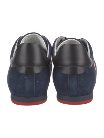 Christian Louboutin Suede Colorblock Pattern Sneakers