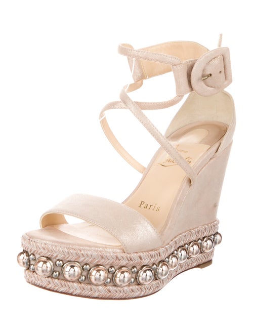 Christian Louboutin Suede Studded Accents Espadrilles