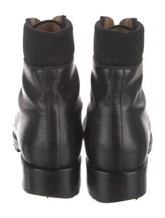 Christian Louboutin Leather Lace-Up Boots