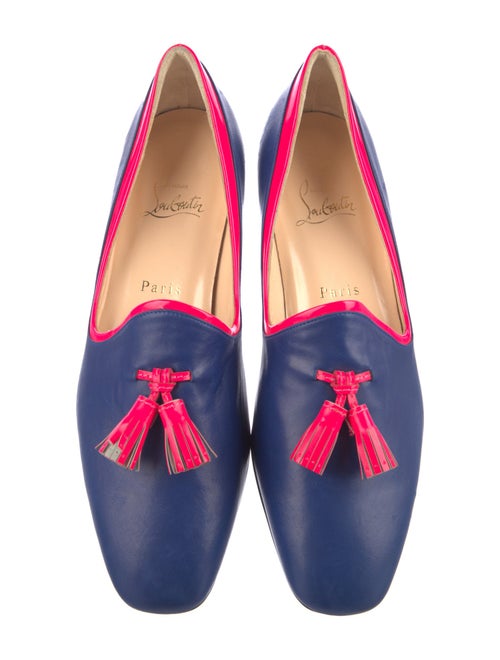 Christian Louboutin Leather Colorblock Pattern Loafers