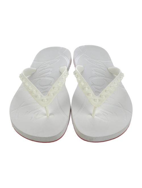 Christian Louboutin Spike Accents Rubber Flip Flops