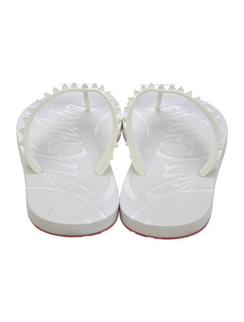 Christian Louboutin Spike Accents Rubber Flip Flops