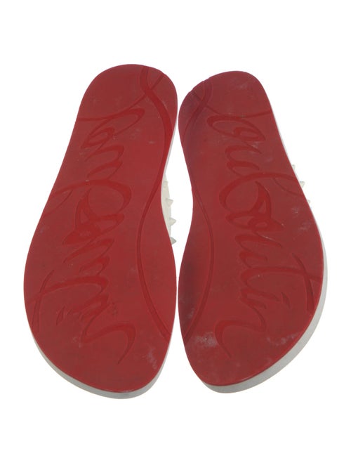 Christian Louboutin Spike Accents Rubber Flip Flops