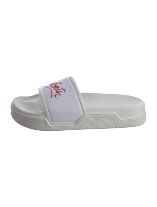 Christian Louboutin Neoprene Graphic Print Slides