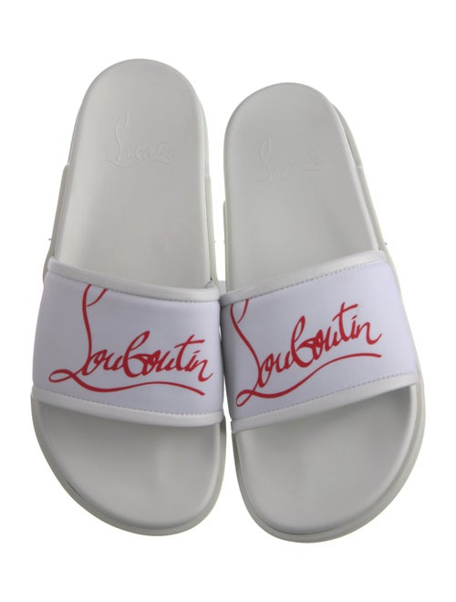 Christian Louboutin Neoprene Graphic Print Slides