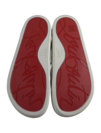Christian Louboutin Neoprene Graphic Print Slides