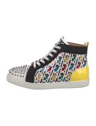 Christian Louboutin Patent Leather Printed Sneakers