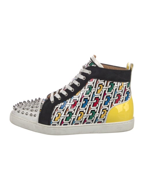 Christian Louboutin Patent Leather Printed Sneakers