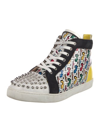 Christian Louboutin Patent Leather Printed Sneakers