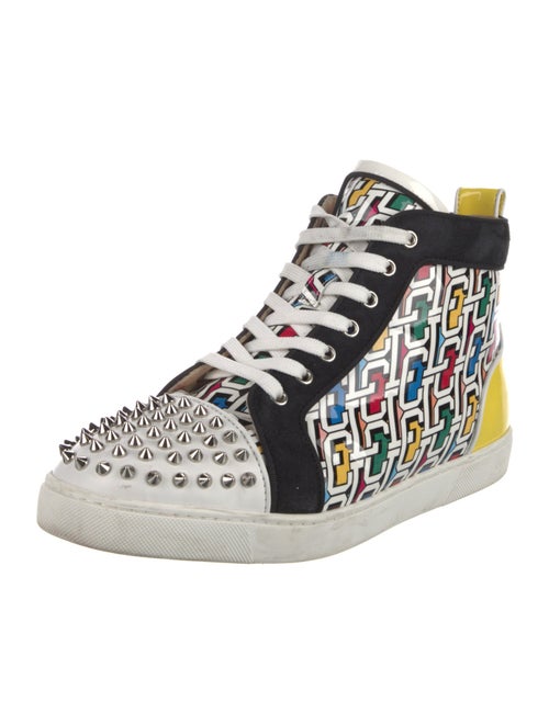 Christian Louboutin Patent Leather Printed Sneakers